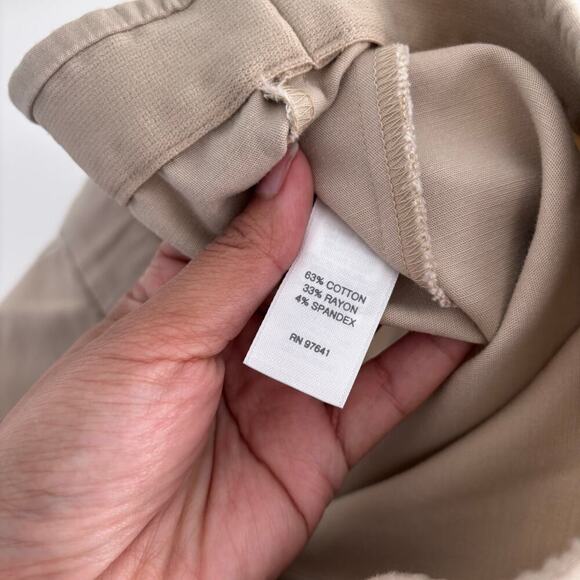 J. Jill Ponte Cashew Straight Leg Pants size 12 Pull On Stretch Comfort Minimal - Picture 9 of 10